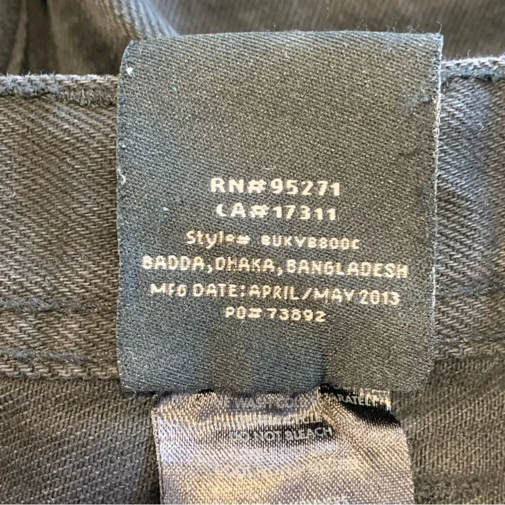 Buffalo David Bitton Evan Slim Fit Jeans Black Size 14